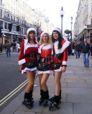 Christmas Themed Roller Skaters