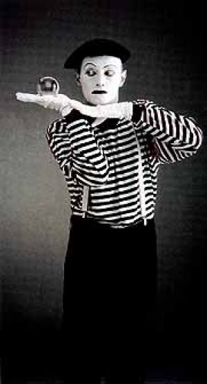 Traditional White Faced Mime Artists